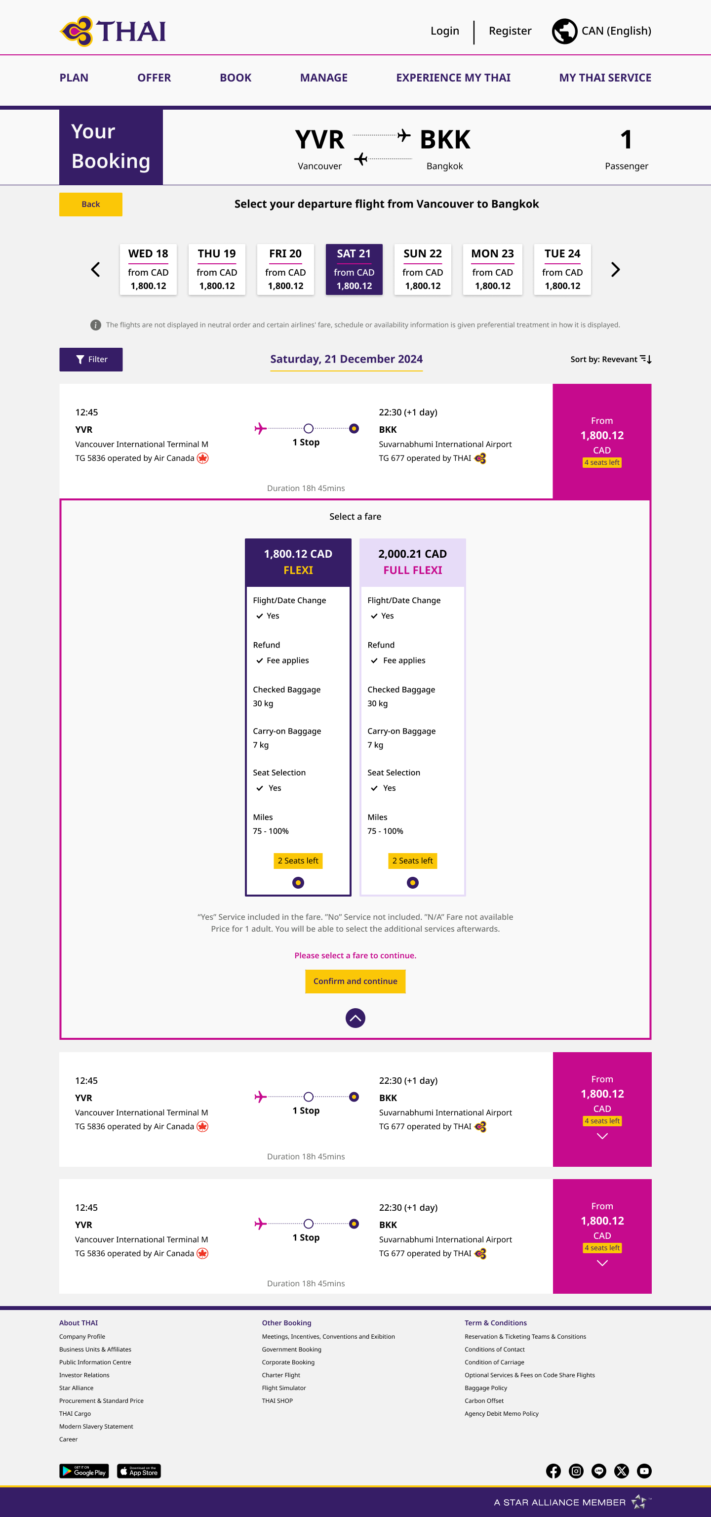 redesign desktop Select Flight